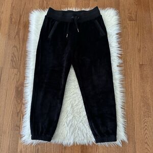 ATHLETA Women’s Black Double Cozy Karma Jogger Plush Lined Velour Sweat Pants M